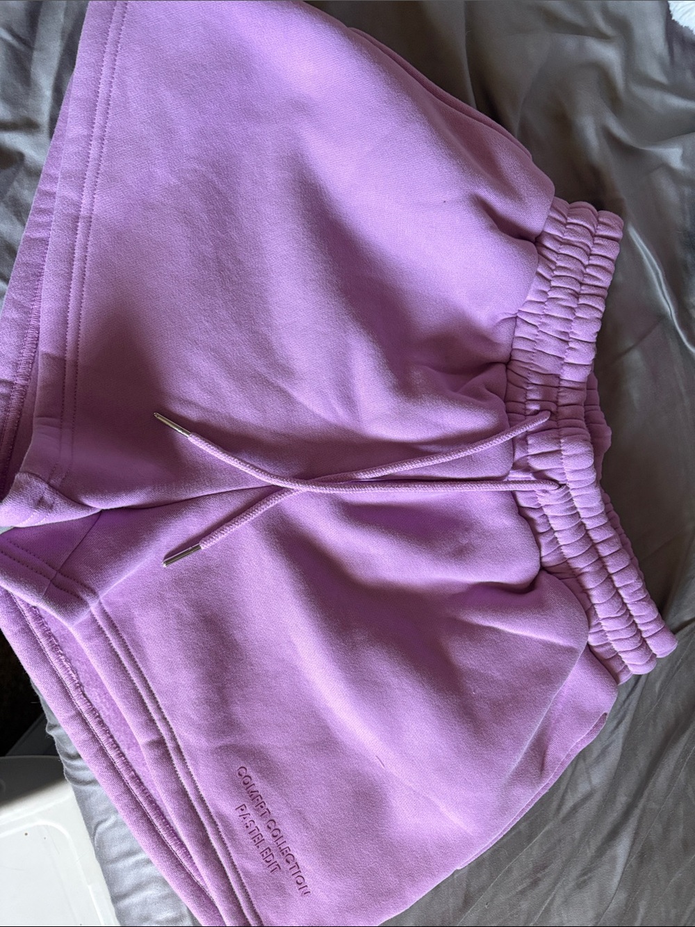 Women's Lilac Drawstring Athletic Shorts